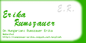 erika rumszauer business card